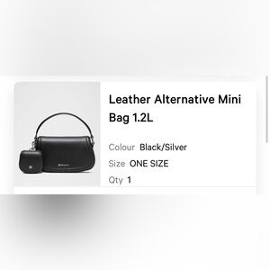 Lululemon Athletica Black and Silver Mini Bag